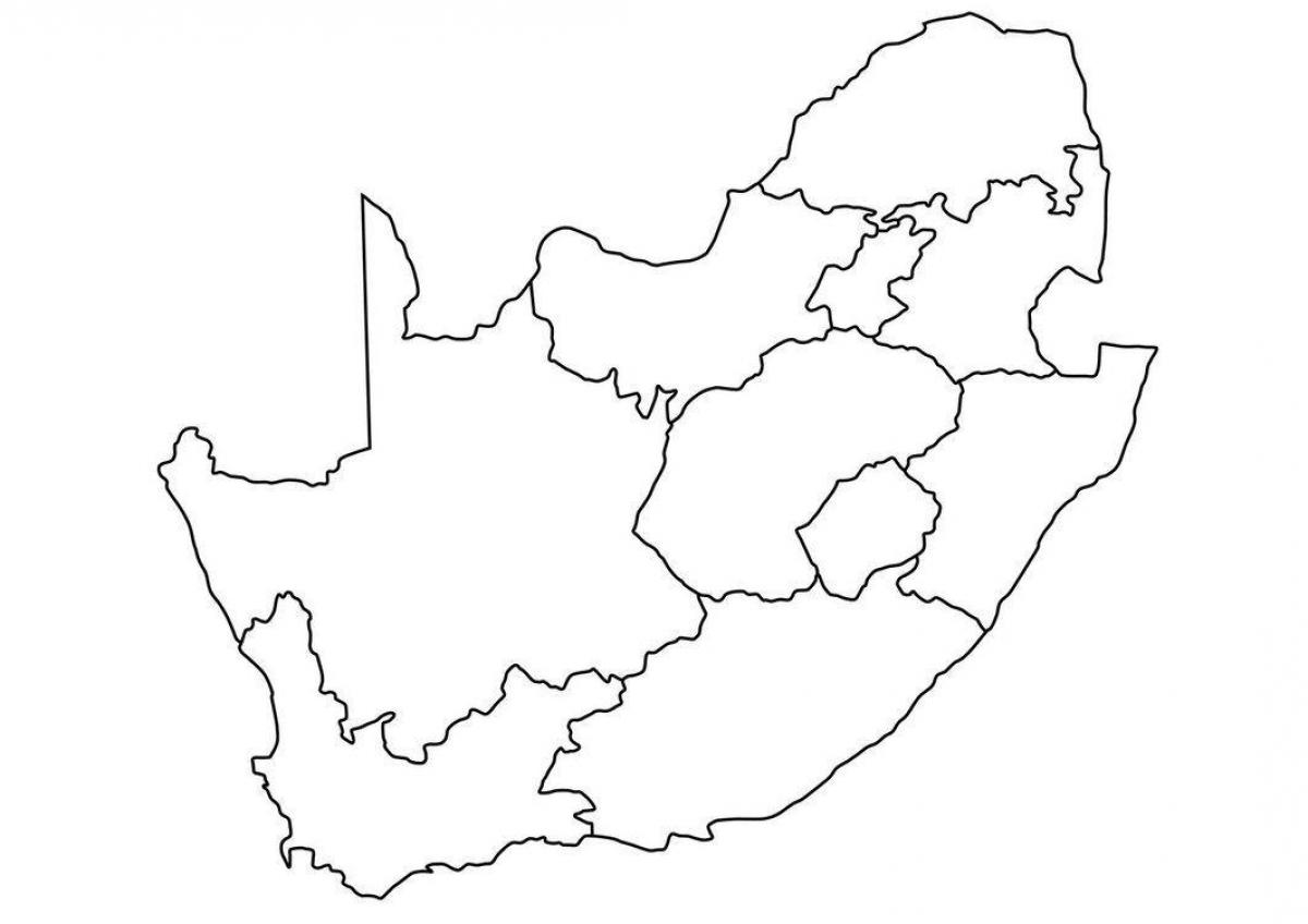 Пустая карта Южной Африки