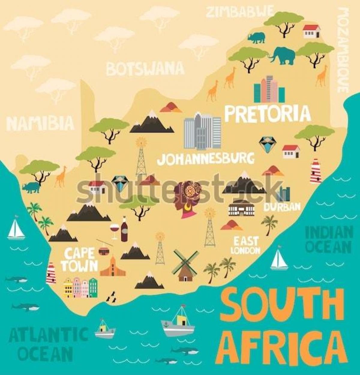 туристическая карта Южной Африки